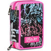 Picture of SJ EVER 3 ZIPPER FIXSTAR FILLED PENCIL CASE